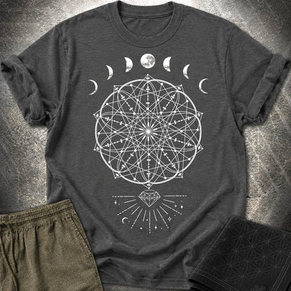 Inner Beauty Moon Phases T-Shirt - Inner Beauty Moon Phases T-Shirt - Dark Heather Grey