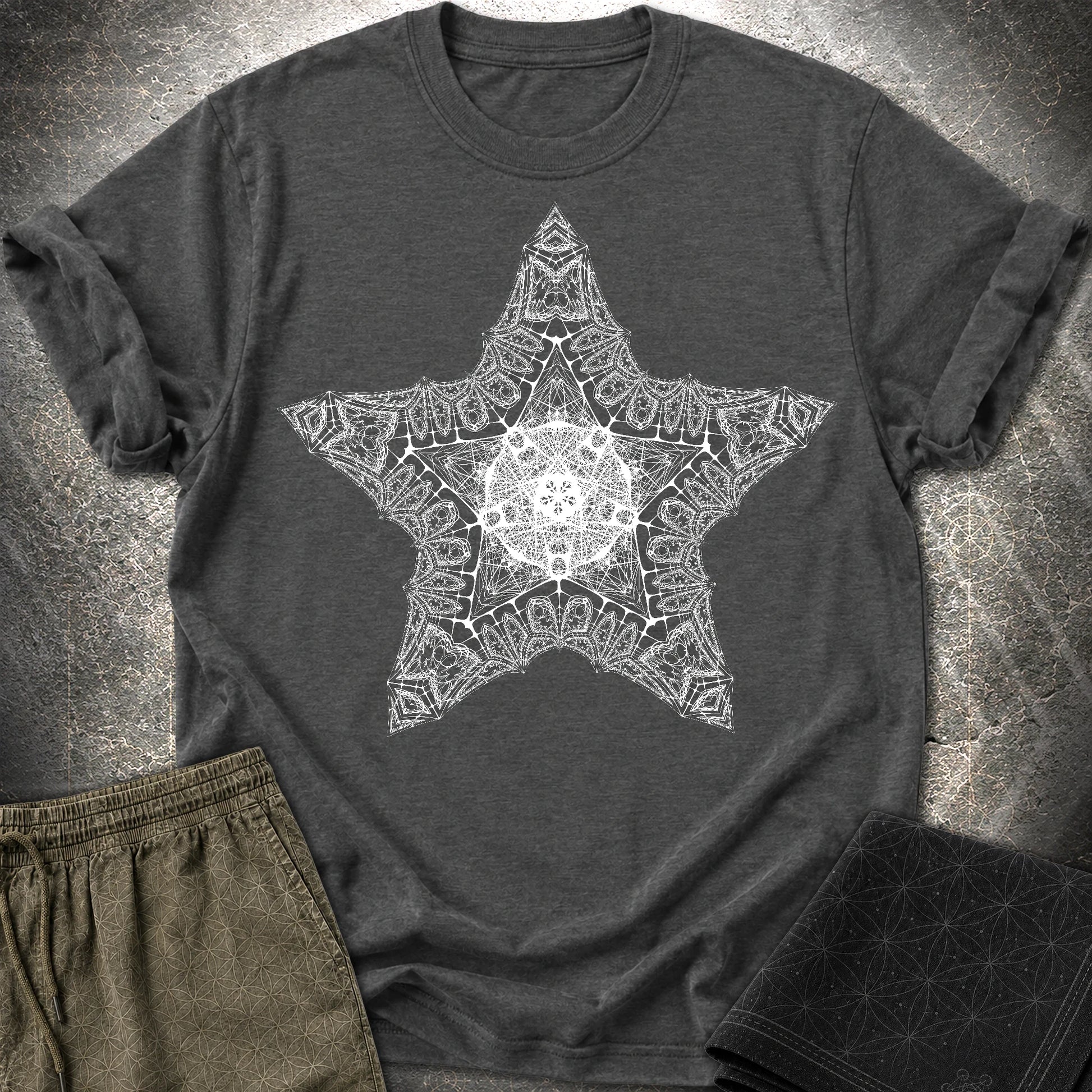 Sacred Star T-Shirt - Sacred Star T-Shirt - Dark Heather Grey