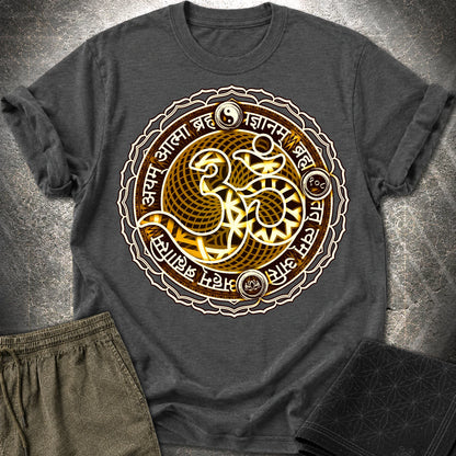 Ohm Sacred Sanskrit T-Shirt - Ohm Sacred Sanskrit T-Shirt - Dark Heather Grey