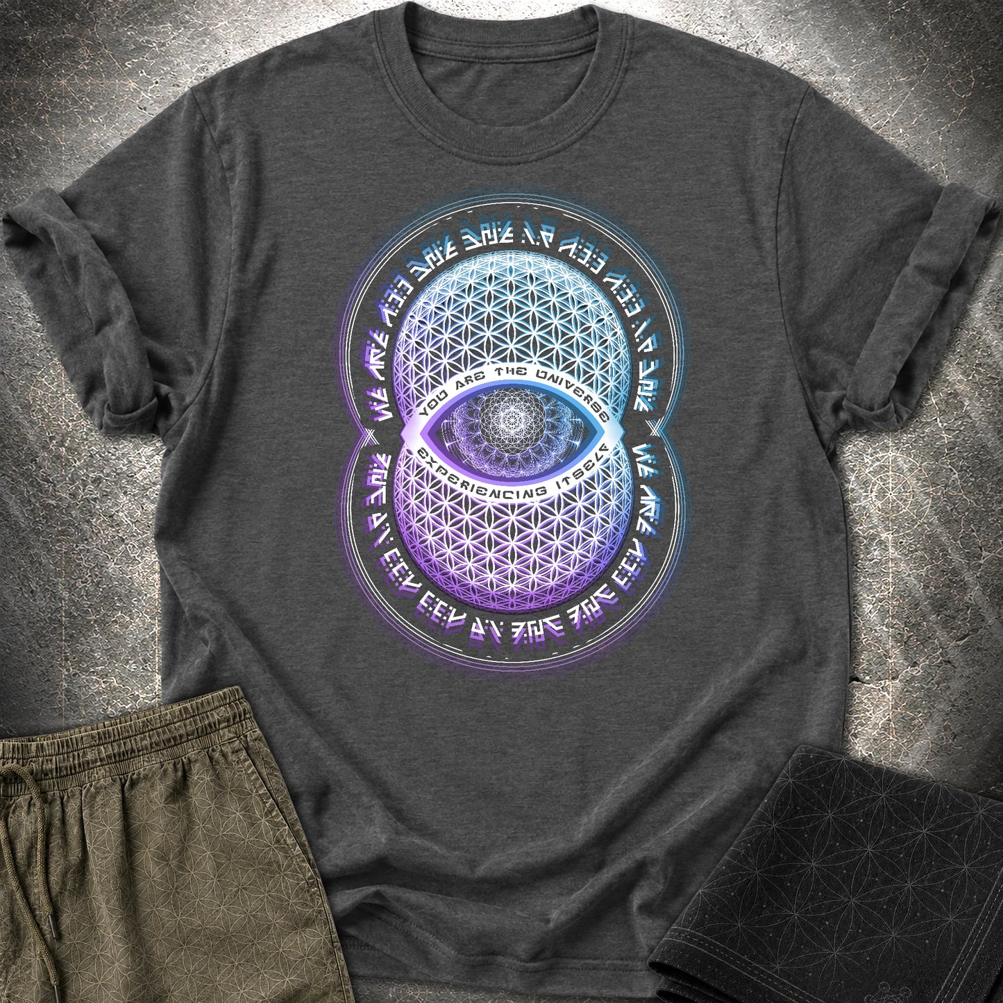 Alan Watts You Are The Universe T-Shirt - Alan Watts You Are The Universe T-Shirt - Dark Heather Grey