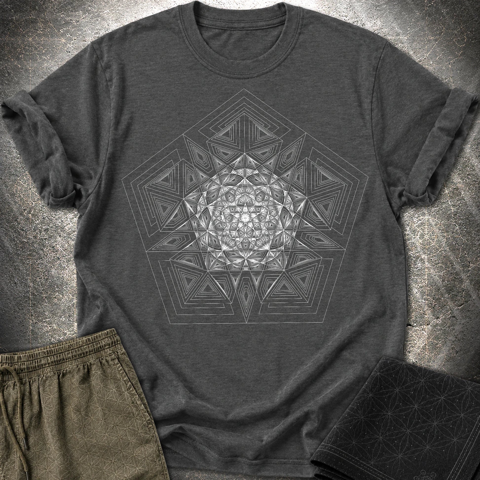 Pentagon Mosaic T-Shirt - Pentagon Mosaic T-Shirt - Dark Heather Grey