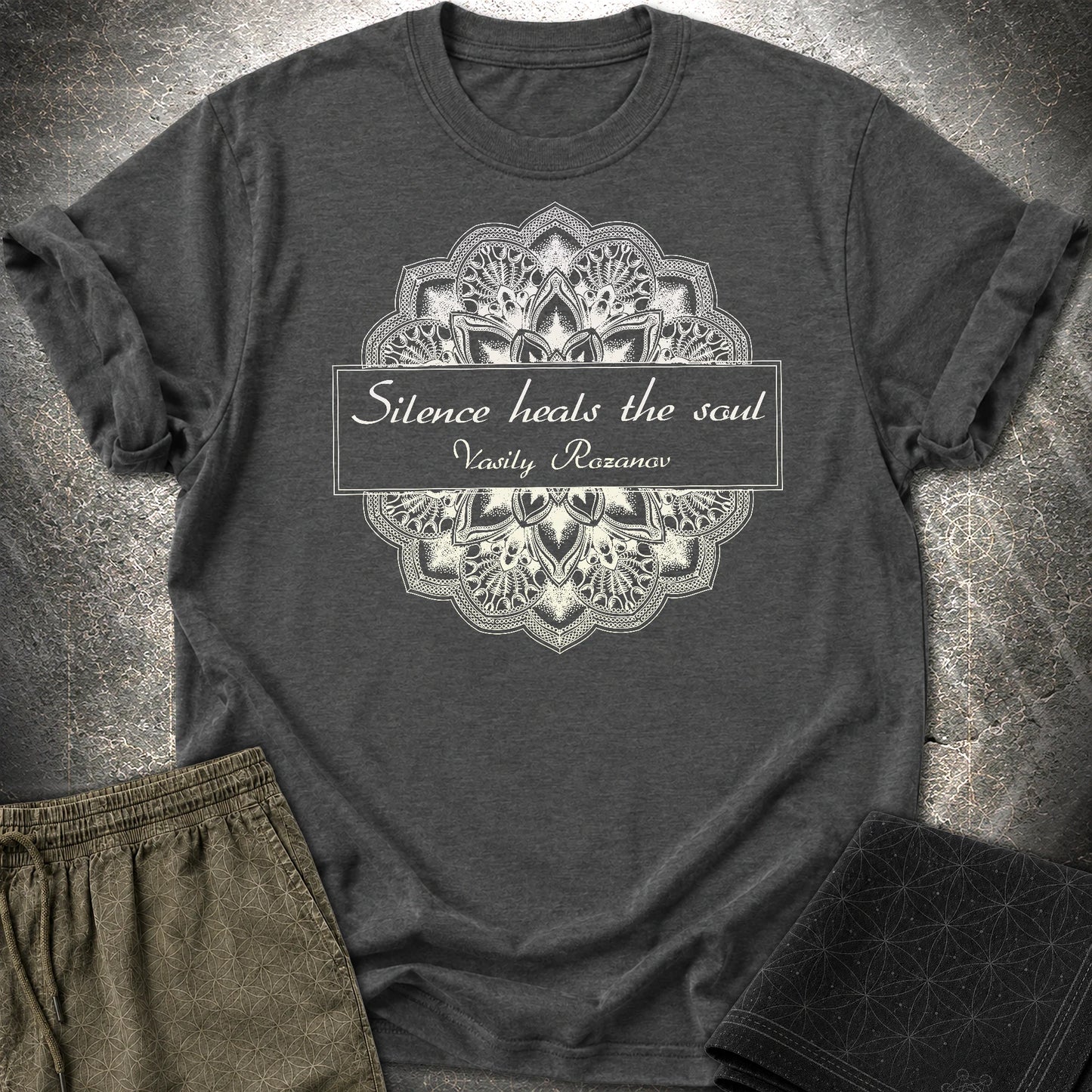 Vasily Rozanov Silence T-Shirt - Vasily Rozanov Silence T-Shirt - Dark Heather Grey