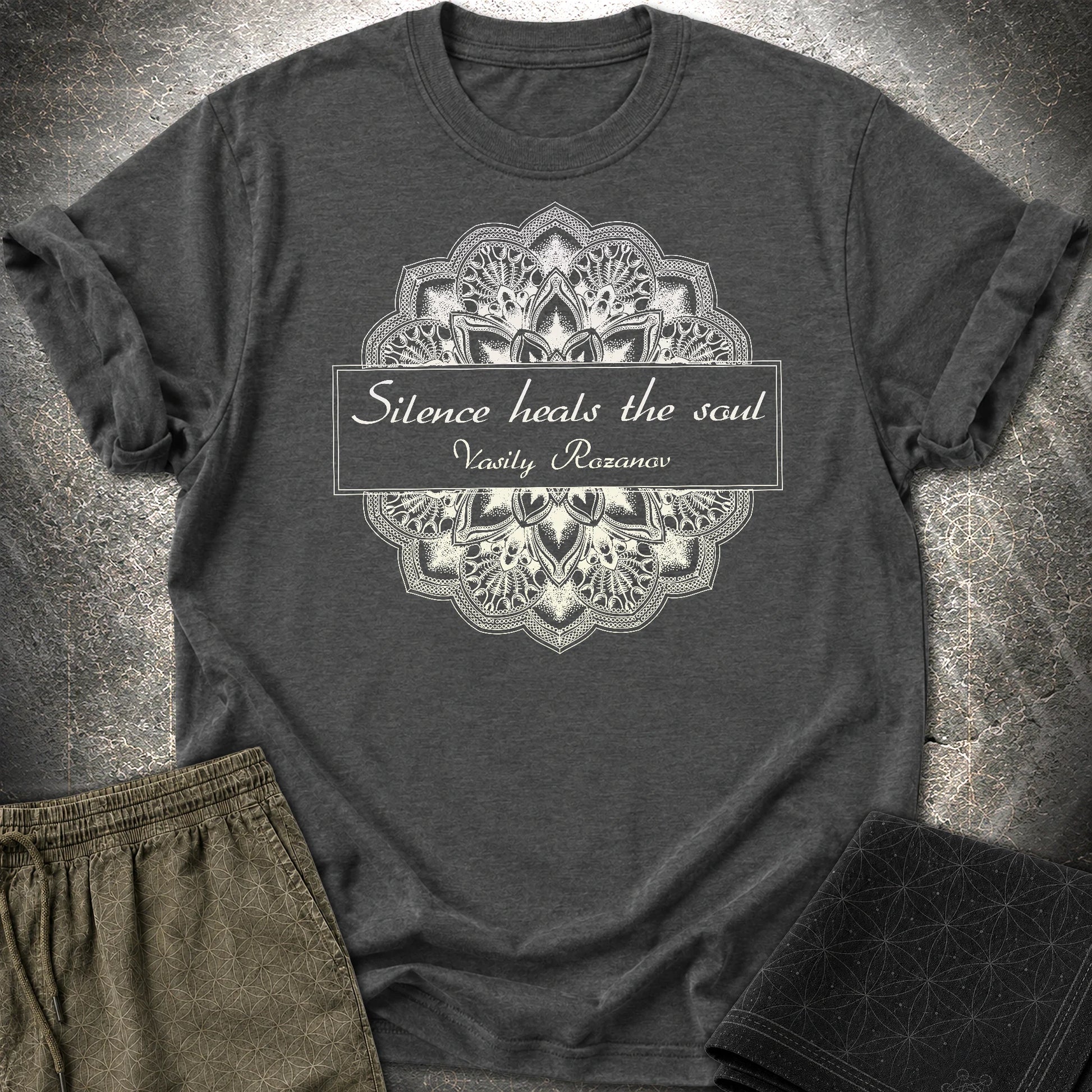 Vasily Rozanov Silence T-Shirt - Vasily Rozanov Silence T-Shirt - Dark Heather Grey
