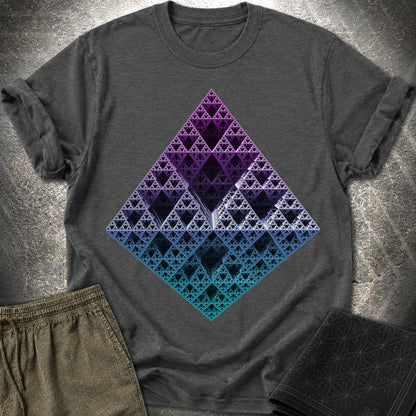 Sierpinski 3D Fractal T-Shirt - Sierpinski 3D Fractal T-Shirt - Dark Heather Grey