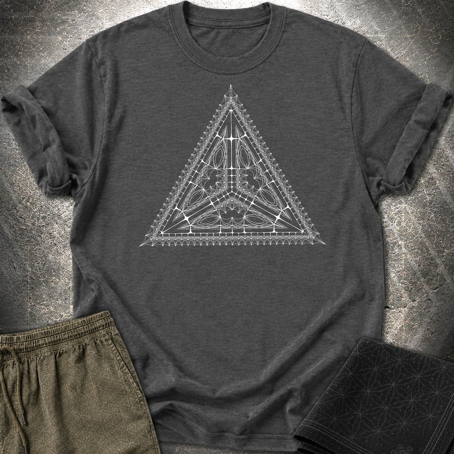 Organic Tetrahedron T-Shirt - Organic Tetrahedron T-Shirt - Dark Heather Grey