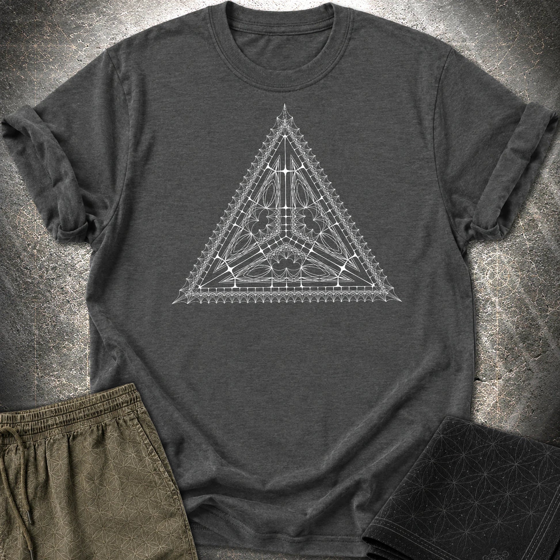 Organic Tetrahedron T-Shirt - Organic Tetrahedron T-Shirt - Dark Heather Grey