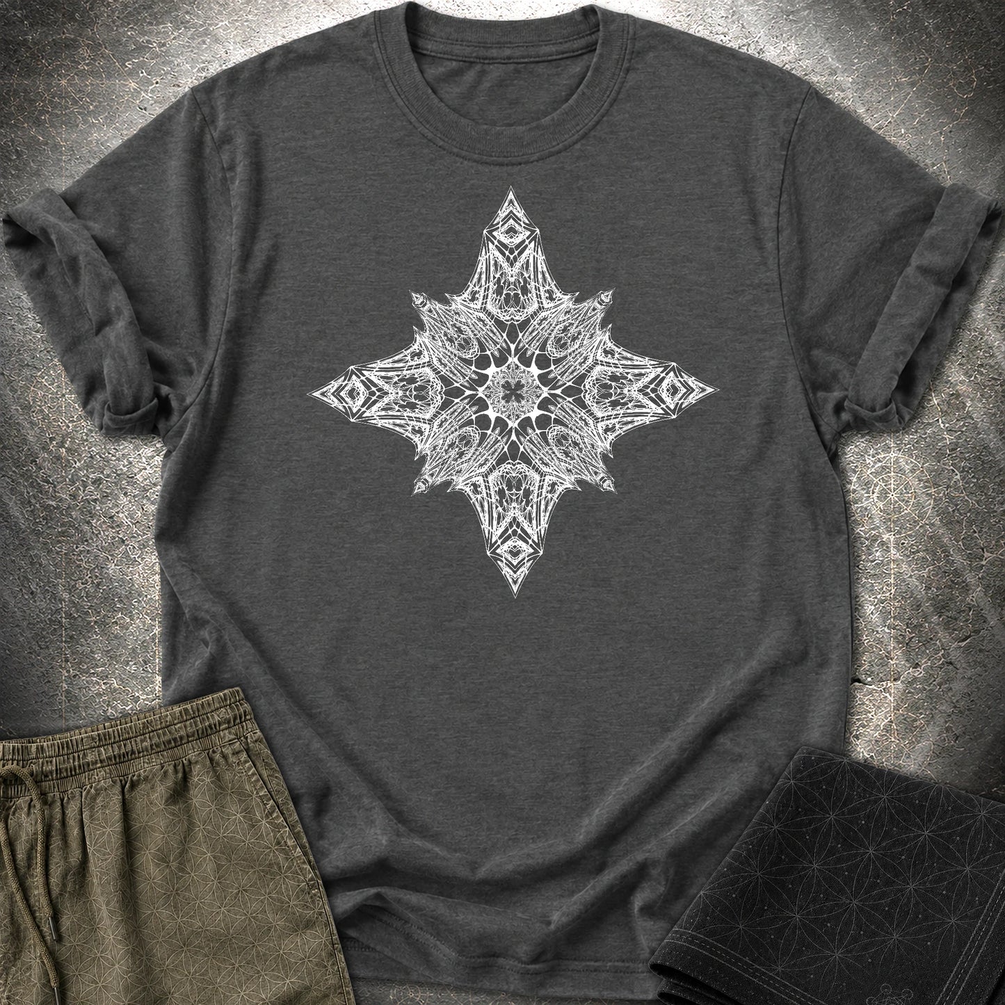 Abstract Symmetry T-Shirt - Abstract Symmetry T-Shirt - Dark Heather Grey