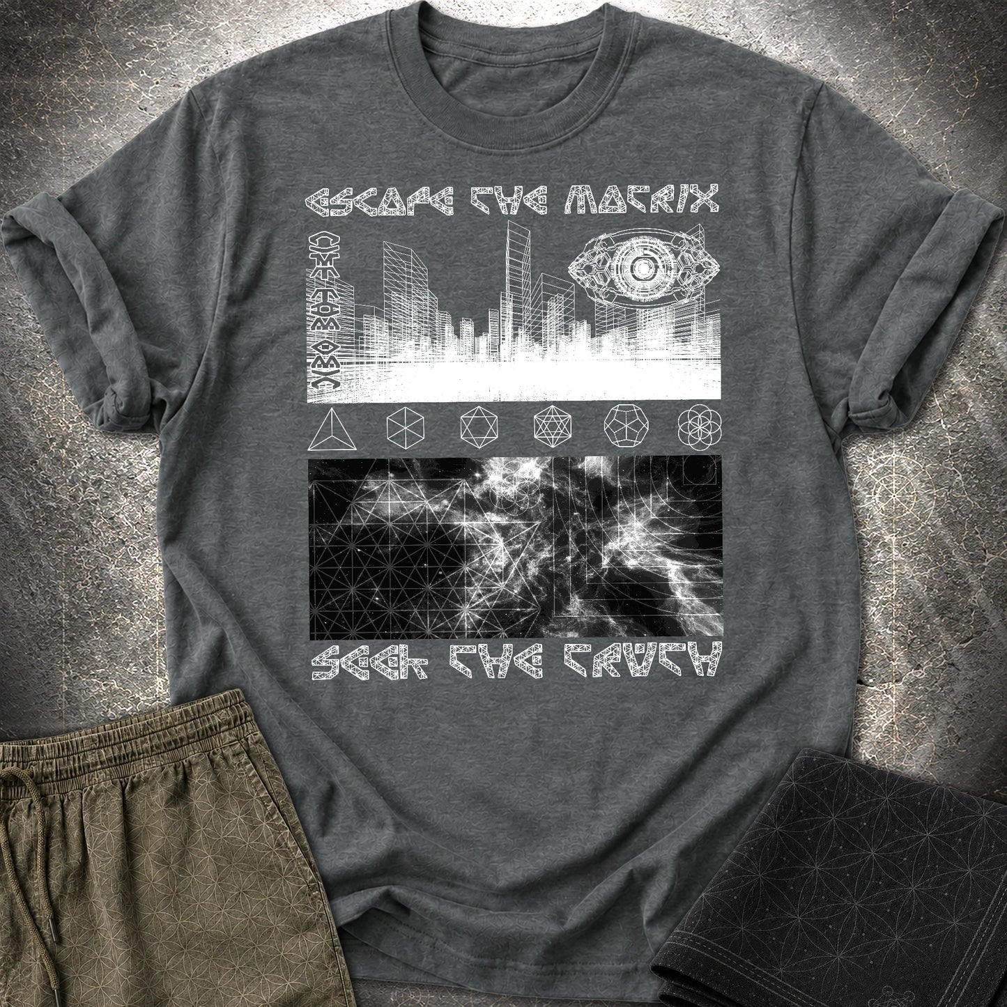 Run From The Matrix T-Shirt - Run From The Matrix T-Shirt - Dark Heather