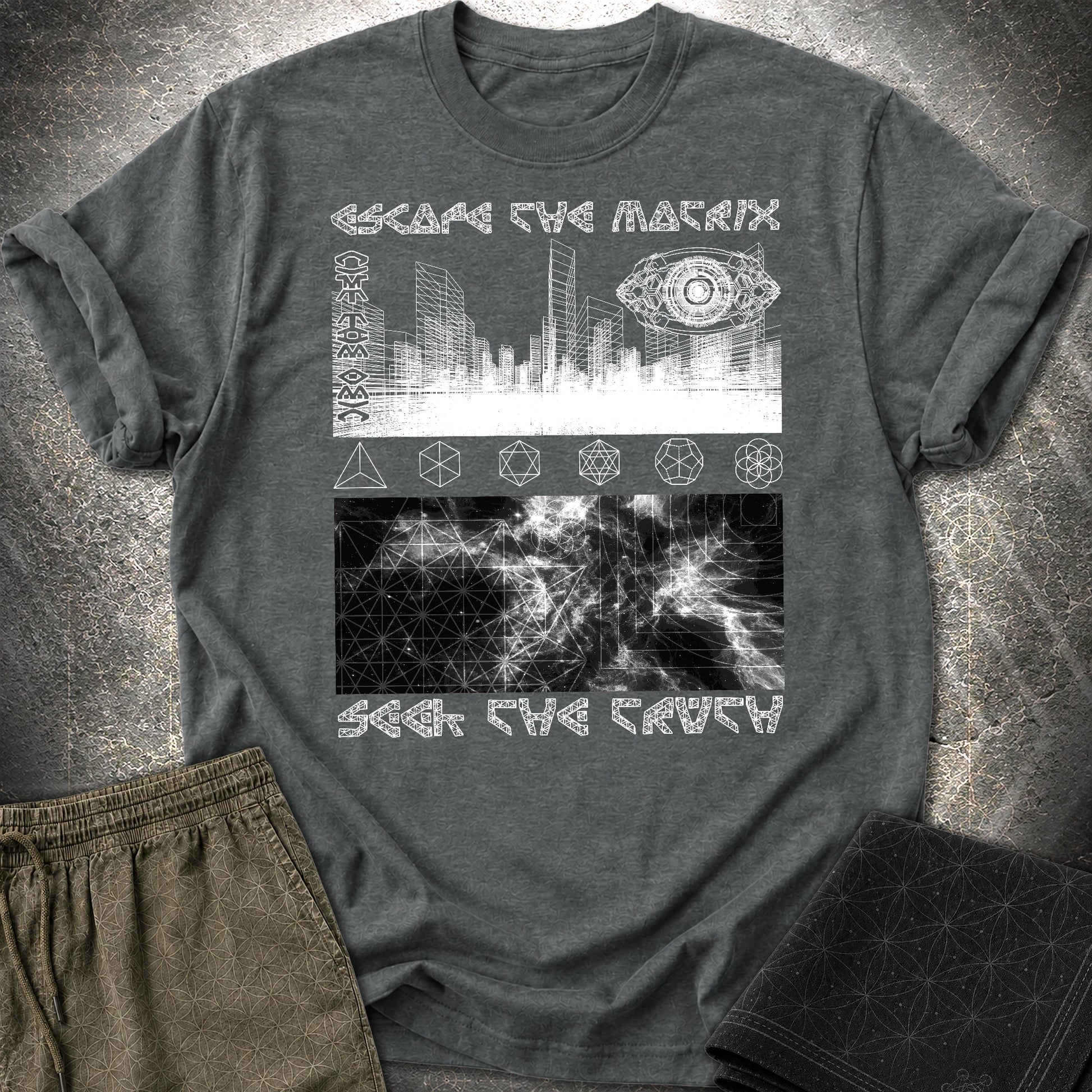 Run From The Matrix T-Shirt - Run From The Matrix T-Shirt - Dark Heather