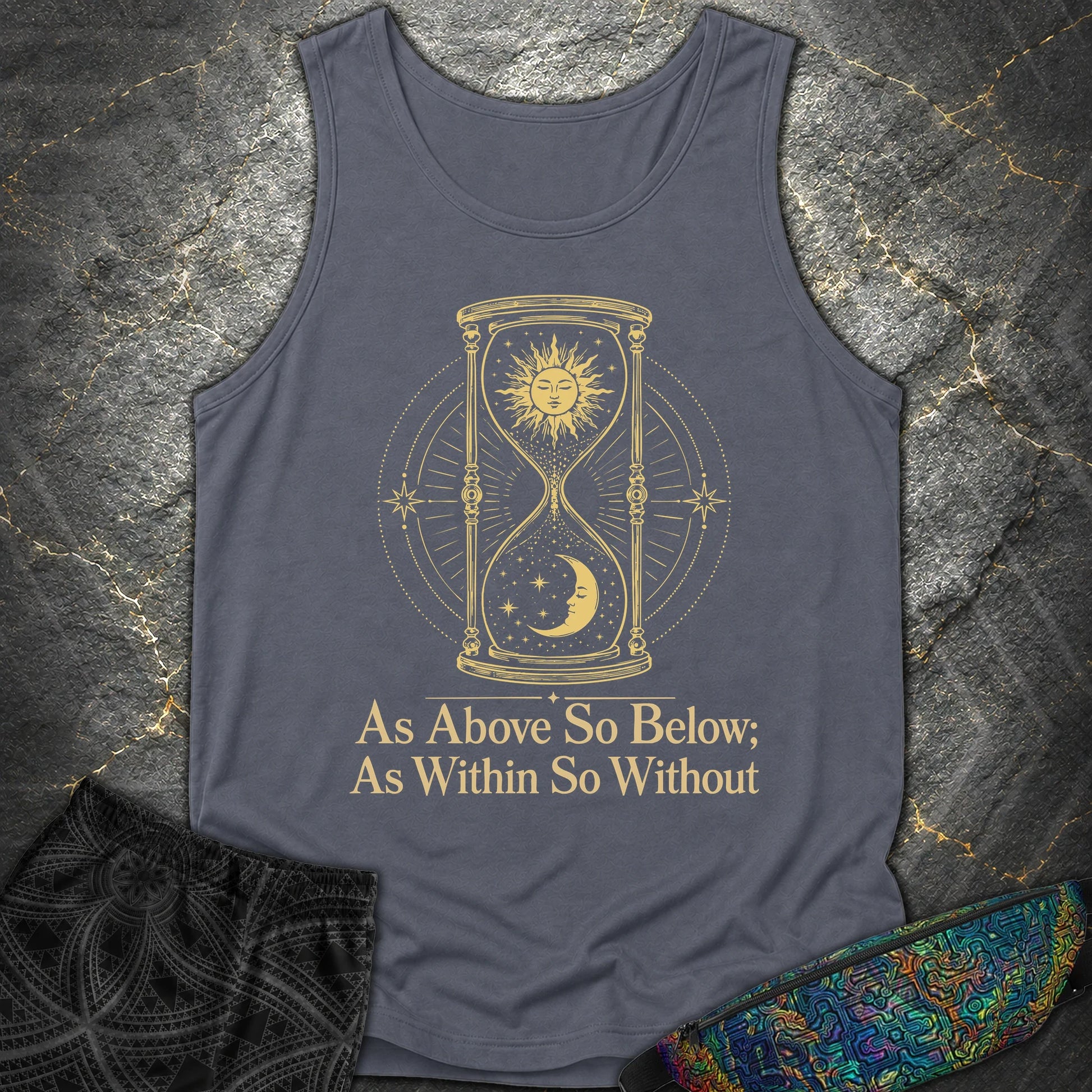 As Above So Below Hourglass - As Above So Below Hourglass Comfort Tank Top - Denim