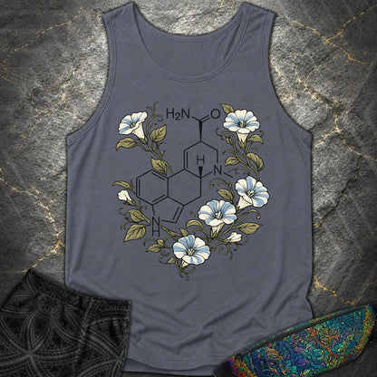 Morning Glory Molecule Color - Morning Glory Molecule Color Comfort Tank Top - Denim