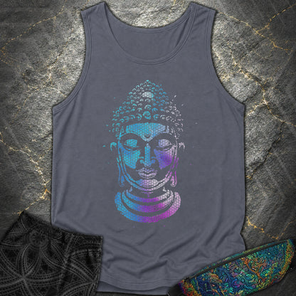 Buddha Flower Of Life Pattern Comfort Tank Top - Buddha Flower Of Life Pattern Comfort Tank Top - Denim