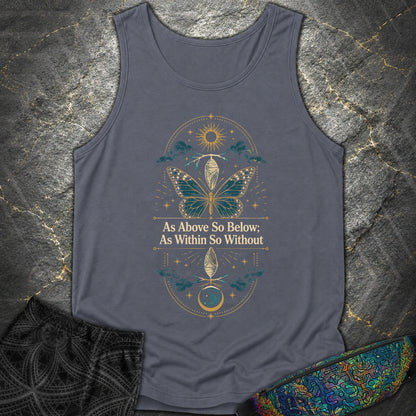 As Above So Below Transformation - As Above So Below Transformation Comfort Tank Top - Denim