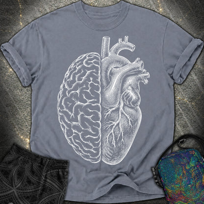 Heart Brain - Heart Brain Comfort T-Shirt - Denim