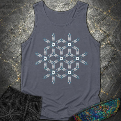 Tribal Geometry - Tribal Geometry Comfort Tank Top - Denim
