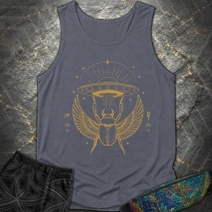 Celestial Scarab Beneath the Starship - Celestial Scarab Beneath the Starship Comfort Tank Top - Denim