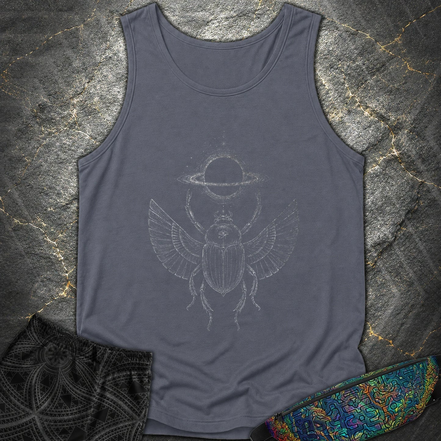 Void Scarab - Void Scarab Comfort Tank Top - Denim