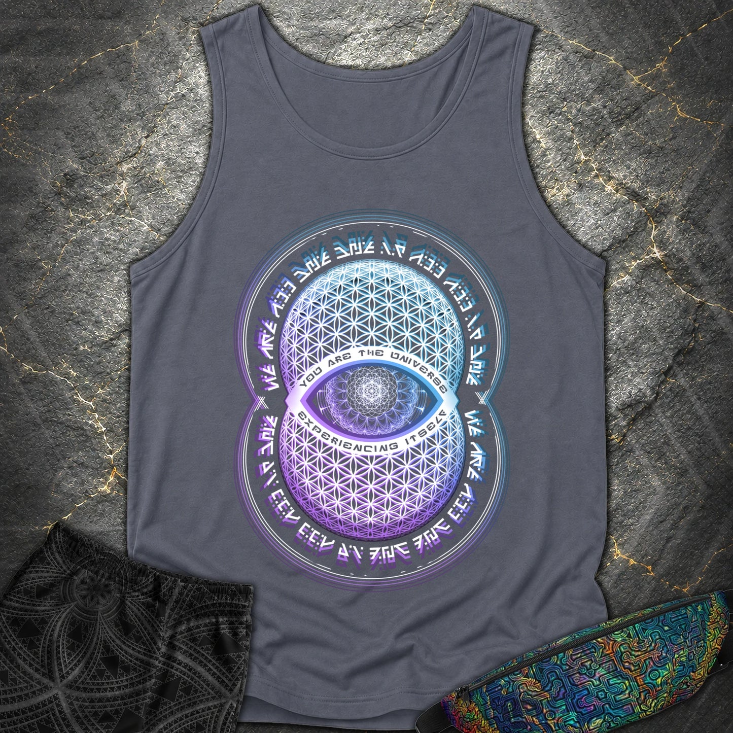 Alan Watts You Are The Universe T-Shirt - Alan Watts You Are The Universe Comfort Tank Top - Denim