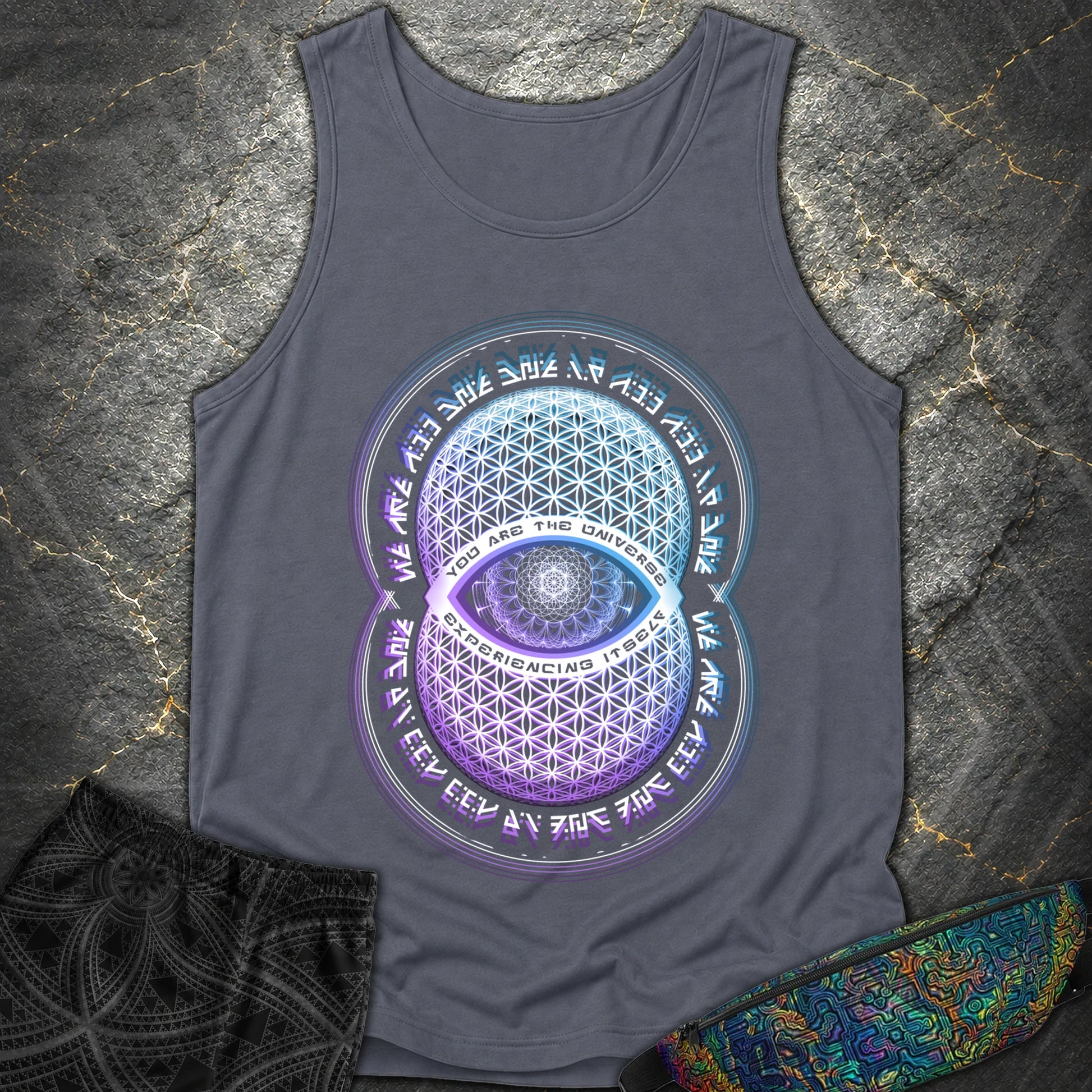 Alan Watts You Are The Universe T-Shirt - Alan Watts You Are The Universe Comfort Tank Top - Denim