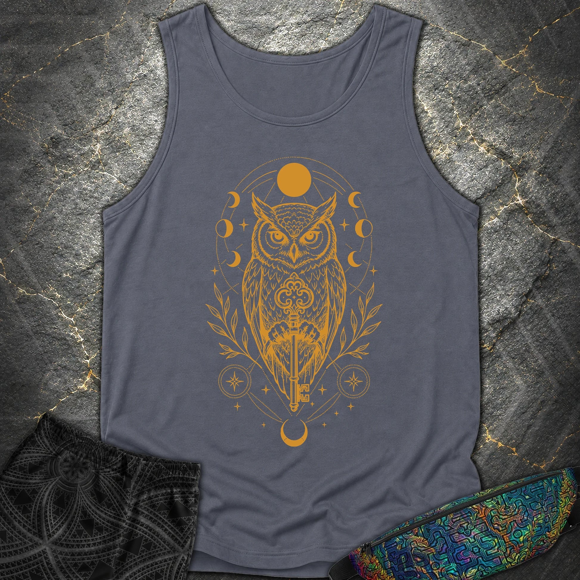 Owl Wisdom Key - Owl Wisdom Key Comfort Tank Top - Denim