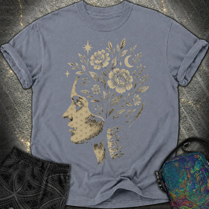 Inner Garden T-Shirt - Inner Garden Comfort T-Shirt - Denim