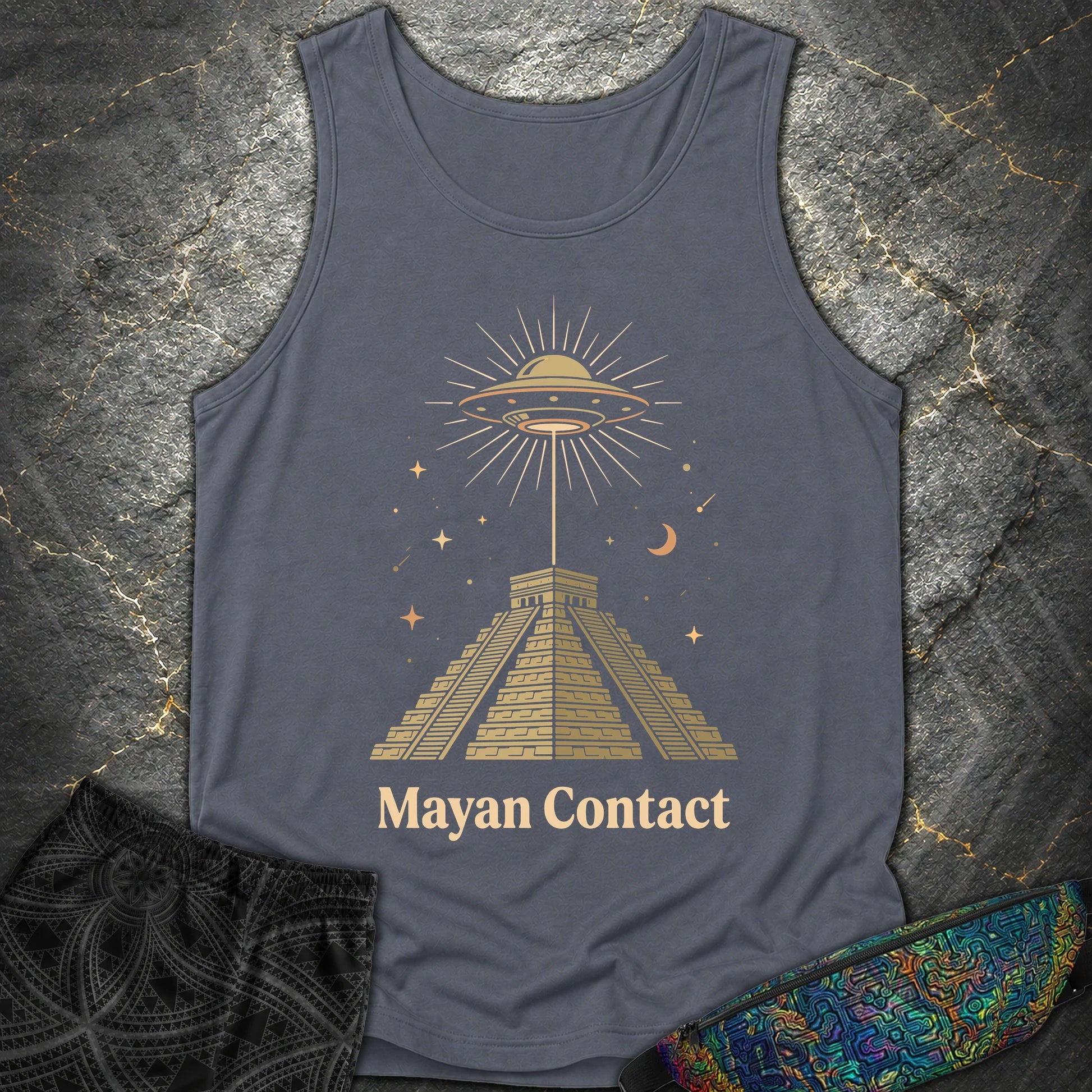 Piramida Majów I UFO 2 - Piramida Majów I UFO 2 Comfort Tank Top - Denim