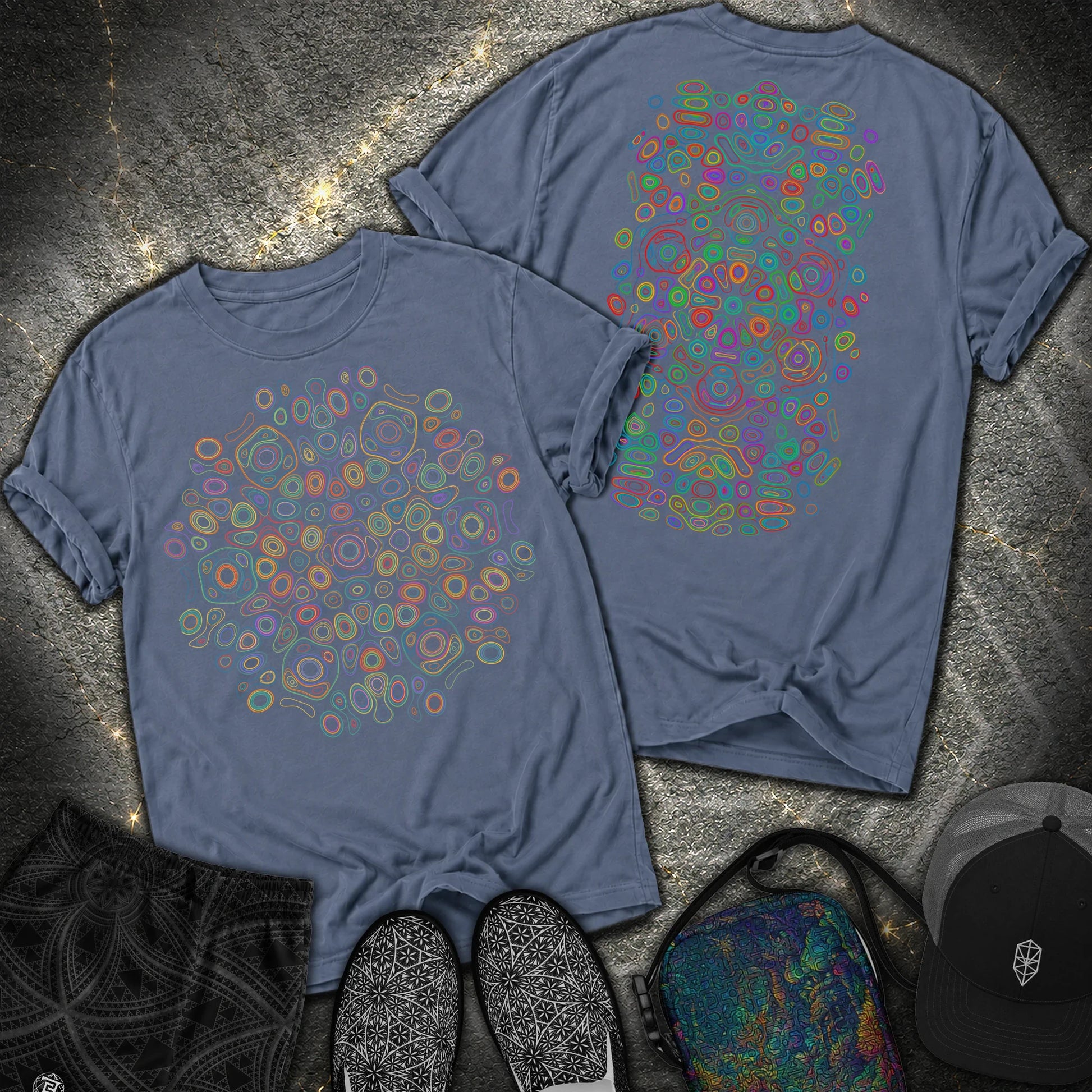 Frequency Of Color - Frequency Of Color 2 Sided Comfort T-Shirt - Denim