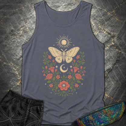 Sun Moon Moth - Sun Moon Moth Comfort Tank Top - Denim