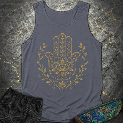 Hamsa Mandala - Hamsa Mandala Comfort Tank Top - Denim