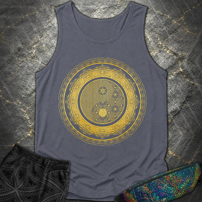 Yin Yang Gold T-Shirt - Yin Yang Gold Comfort Tank Top - Denim