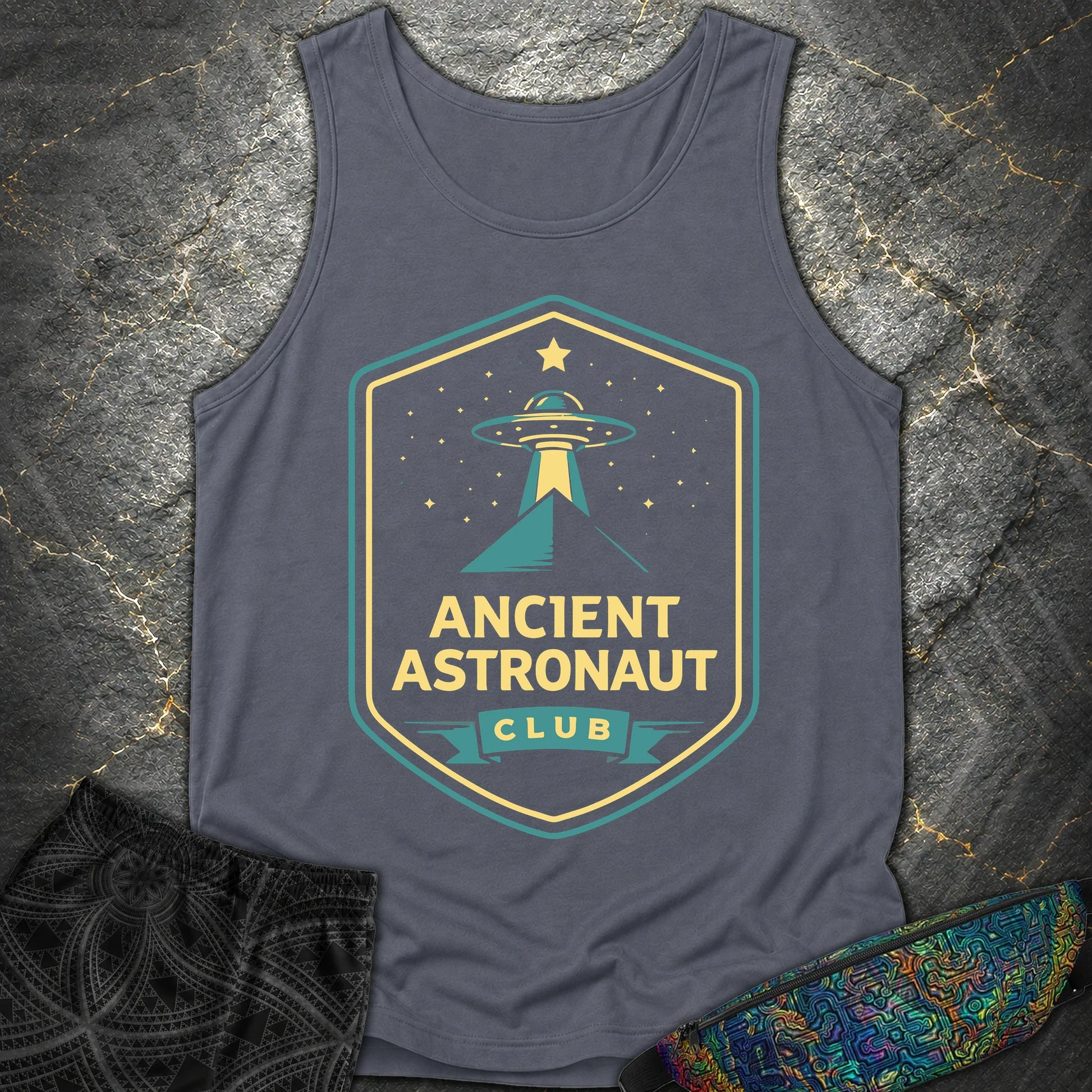 Ancient Astronaut Club - Ancient Astronaut Club Comfort Tank Top - Denim