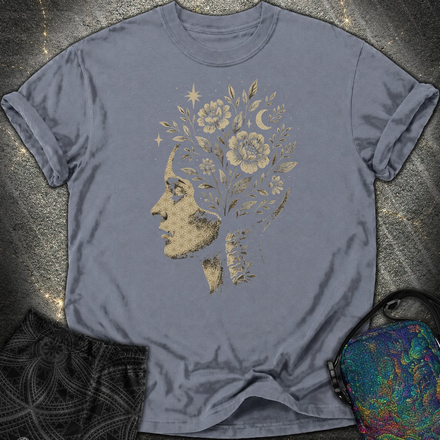 Inner Garden Comfort T-Shirt - Inner Garden Comfort T-Shirt - Denim