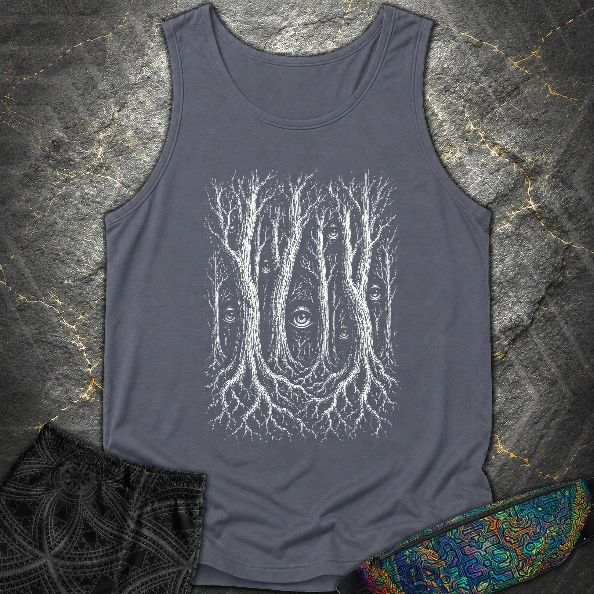 Forest Consciousness Watching - Forest Consciousness Watching Comfort Tank Top - Denim
