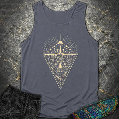 Mycelium Consciousness - Mycelium Consciousness Comfort Tank Top - Denim