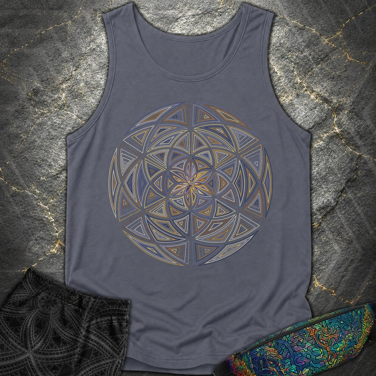 Seed Expansion Comfort Tank Top - Seed Expansion Comfort Tank Top - Denim