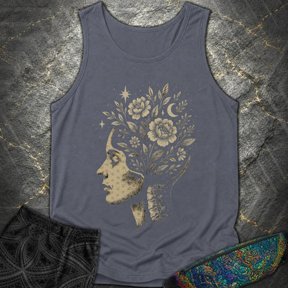 Inner Garden T-Shirt - Inner Garden Comfort Tank Top - Denim