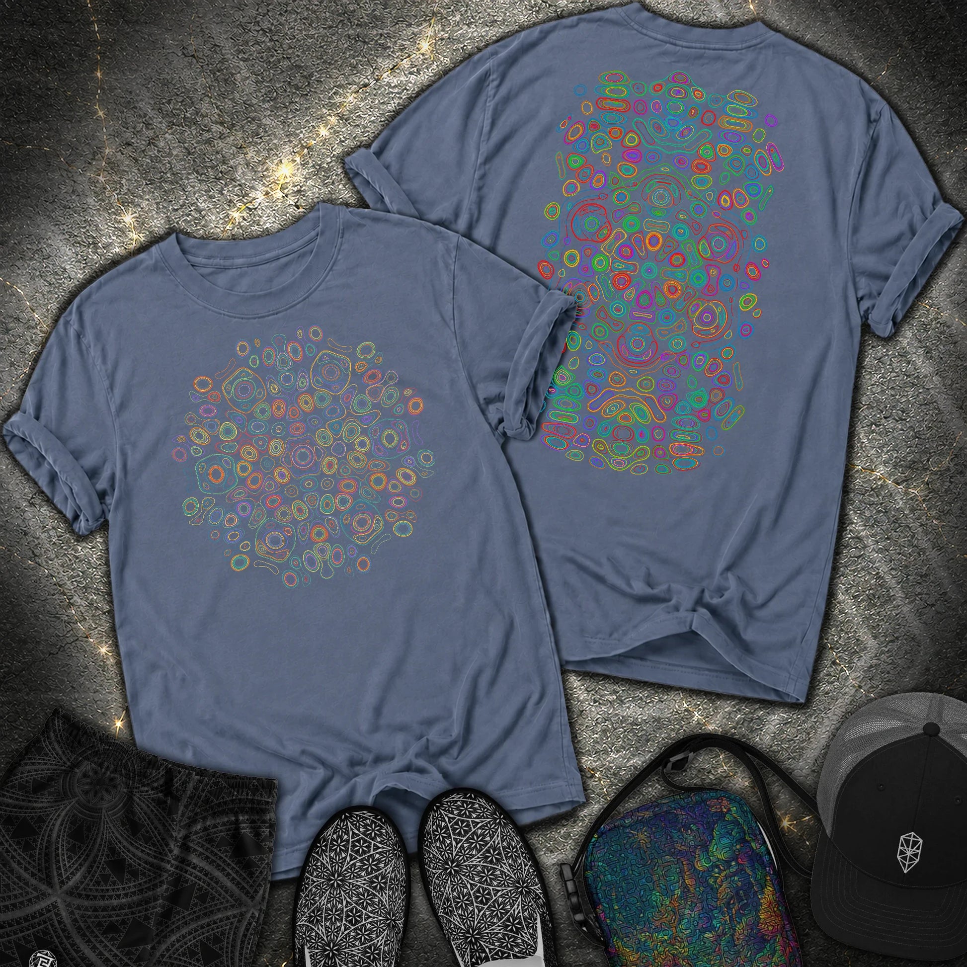 Frequency Of Color 2 Sided Comfort T-Shirt - Frequency Of Color 2 Sided Comfort T-Shirt - Denim