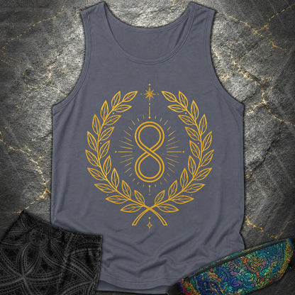 888 Infinity Wreath Unisex Comfort Tank Top - 888 Infinity Wreath Unisex Comfort Tank Top - Denim