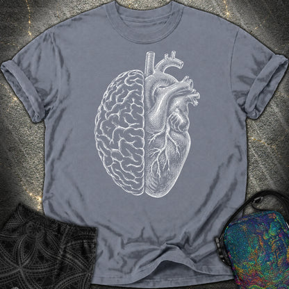 Heart Brain Comfort T-Shirt - Heart Brain Comfort T-Shirt - Denim