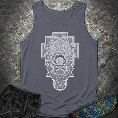 Sacred Geometry Encyclopedia - Sacred Geometry Encyclopedia Comfort Tank Top - Denim