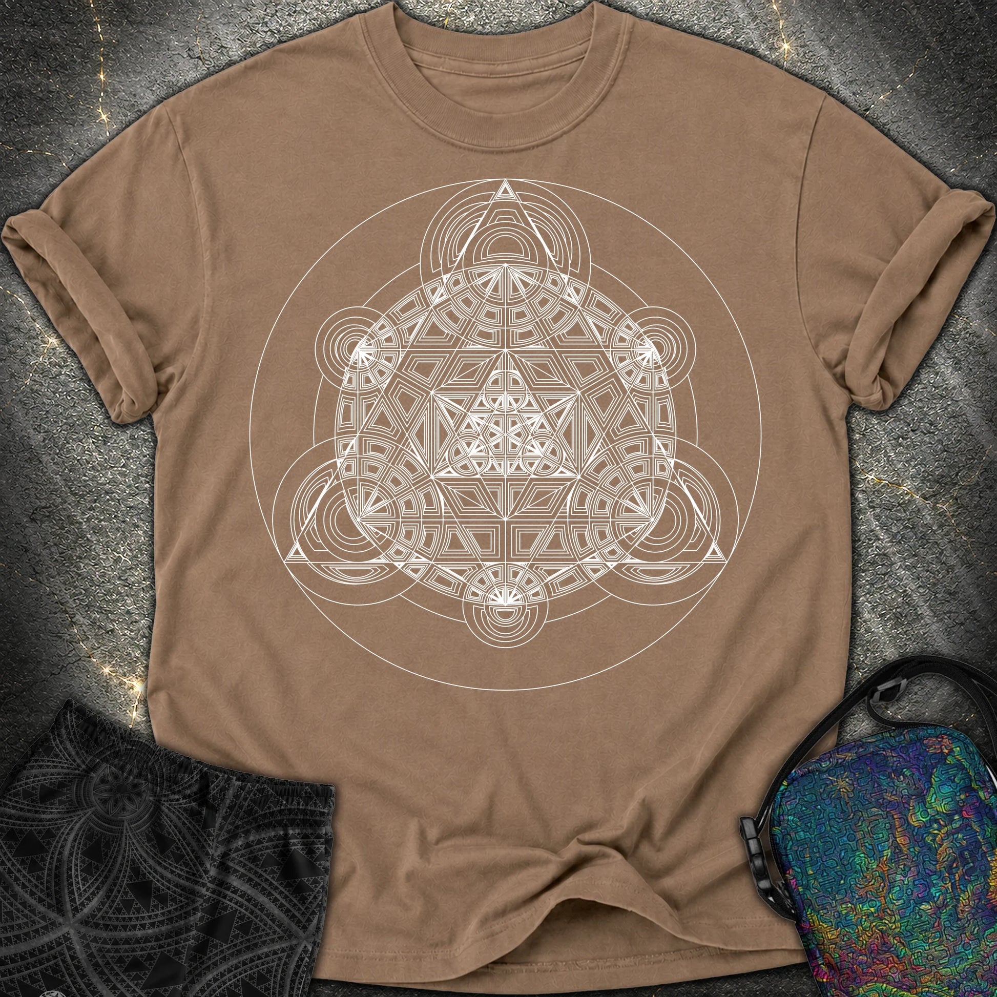 Sacred Mosaic T-Shirt - Sacred Mosaic Comfort T-Shirt - Espresso