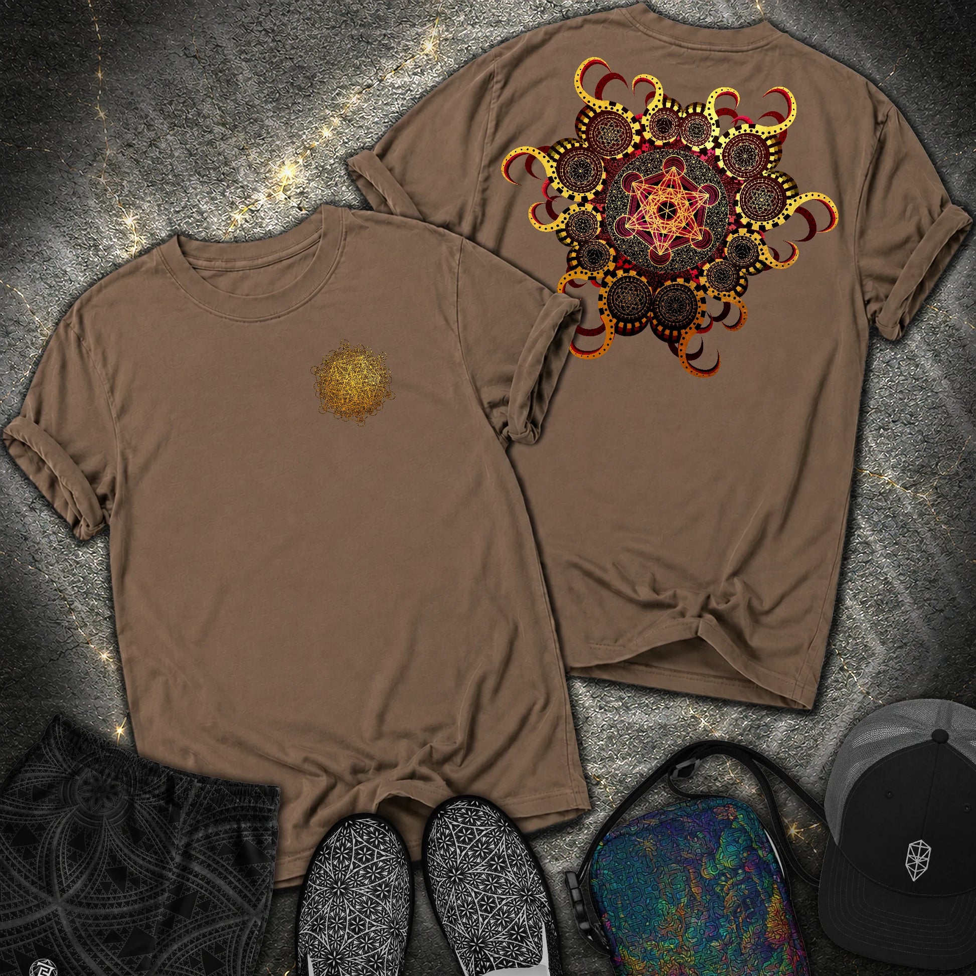 Organic Metatron 2 Sided Comfort T-shirt - Organic Metatron 2 Sided Comfort T-shirt - Espresso
