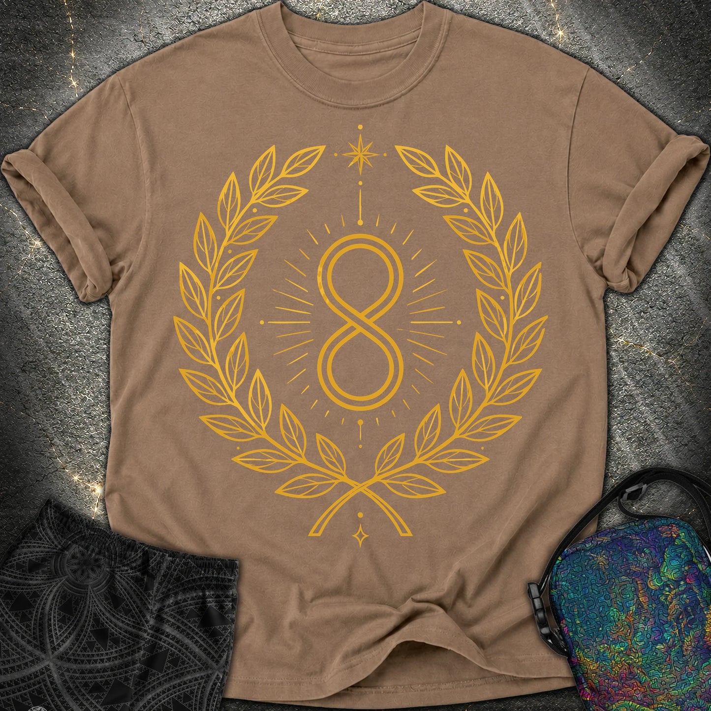 888 Infinity Wreath Unisex Comfort T-Shirt - 888 Infinity Wreath Unisex Comfort T-Shirt - Espresso