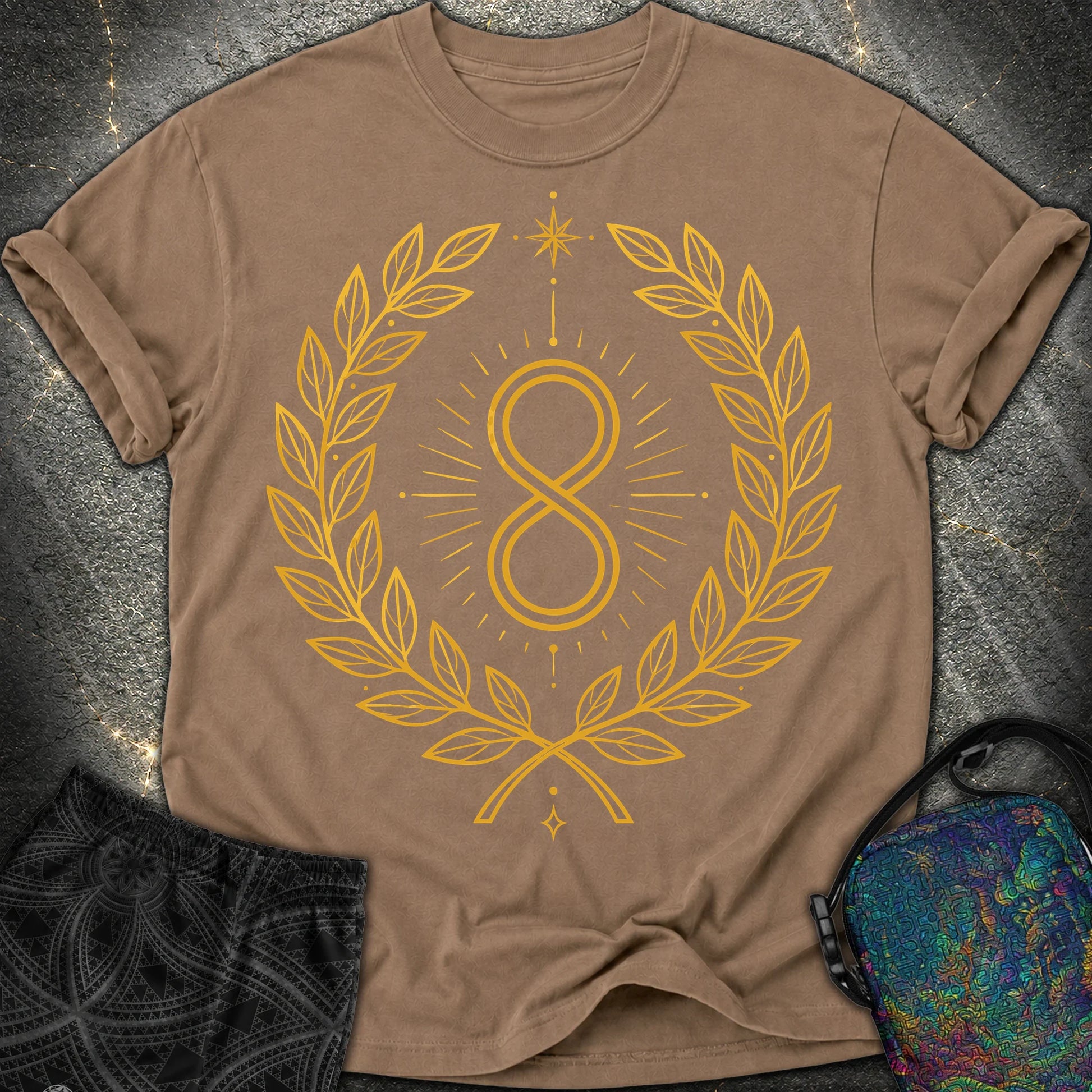888 Infinity Wreath Unisex Comfort T-Shirt - 888 Infinity Wreath Unisex Comfort T-Shirt - Espresso