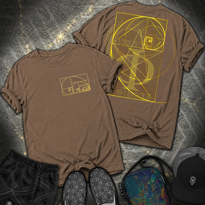 Golden Ratio Spirals 2 Sided T-Shirt - Golden Ratio Spirals 2 Sided Comfort T-Shirt - Espresso