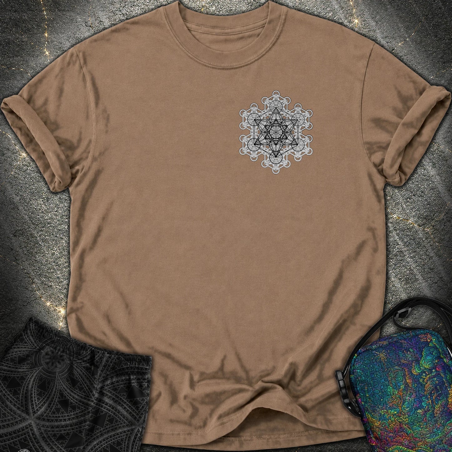 Metatron Fractal Star Comfort T-shirt - Metatron Fractal Star Comfort T-shirt - Espresso