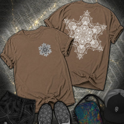 Metatron Fractal Star 2 Sided Comfort T-shirt - Metatron Fractal Star 2 Sided Comfort T-shirt - Espresso