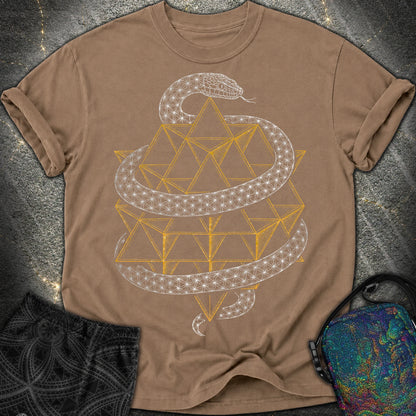 Serpent Tetrahedron Merkaba Geometry - Serpent Tetrahedron Merkaba Geometry Comfort T-Shirt - Espresso