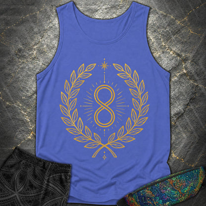 888 Infinity Wreath Unisex Comfort Tank Top - 888 Infinity Wreath Unisex Comfort Tank Top - Flo Blue