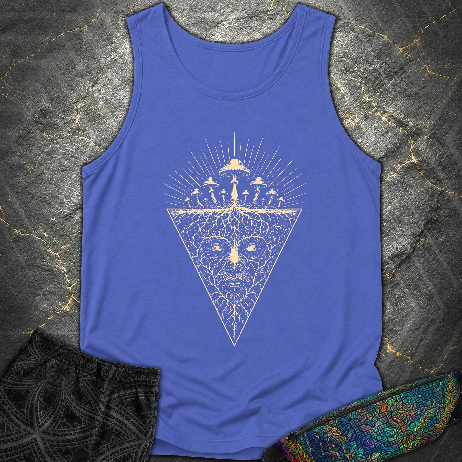 Mycelium Consciousness - Mycelium Consciousness Comfort Tank Top - Flo Blue